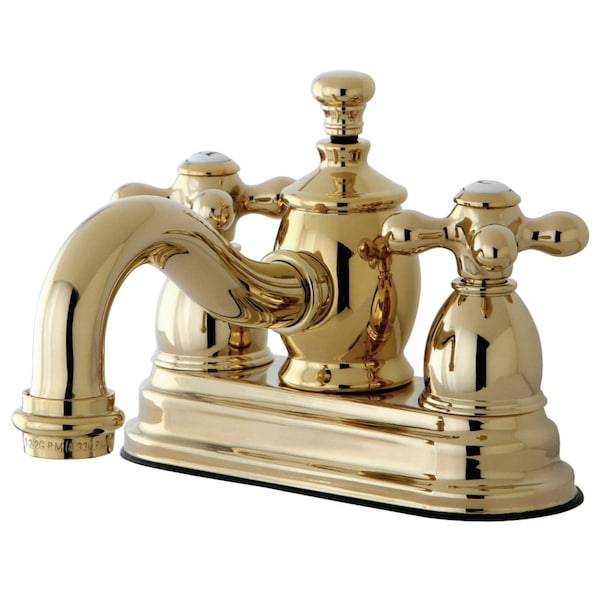 KS7102AX 4" Centerset Bathroom Faucet, Polished Brass